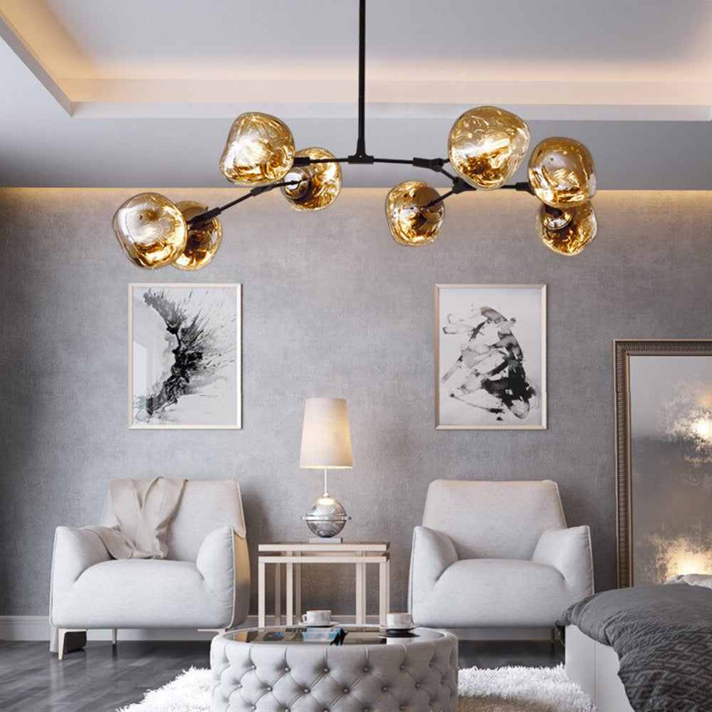 Arisha Modern Globe Lava 3 Pendant Light Fixture - Neutral Decor