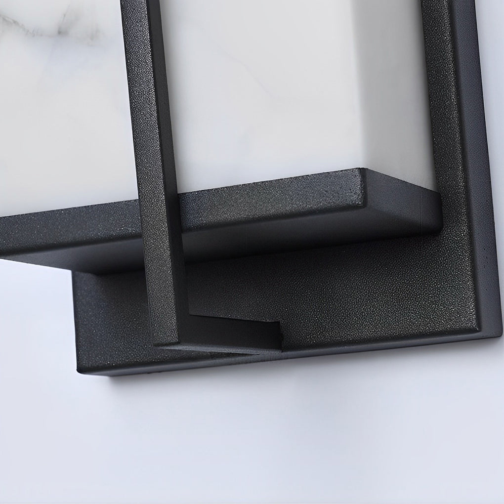 Pleasure Rectangular LED Modern Resin Outdoor Sconce Light