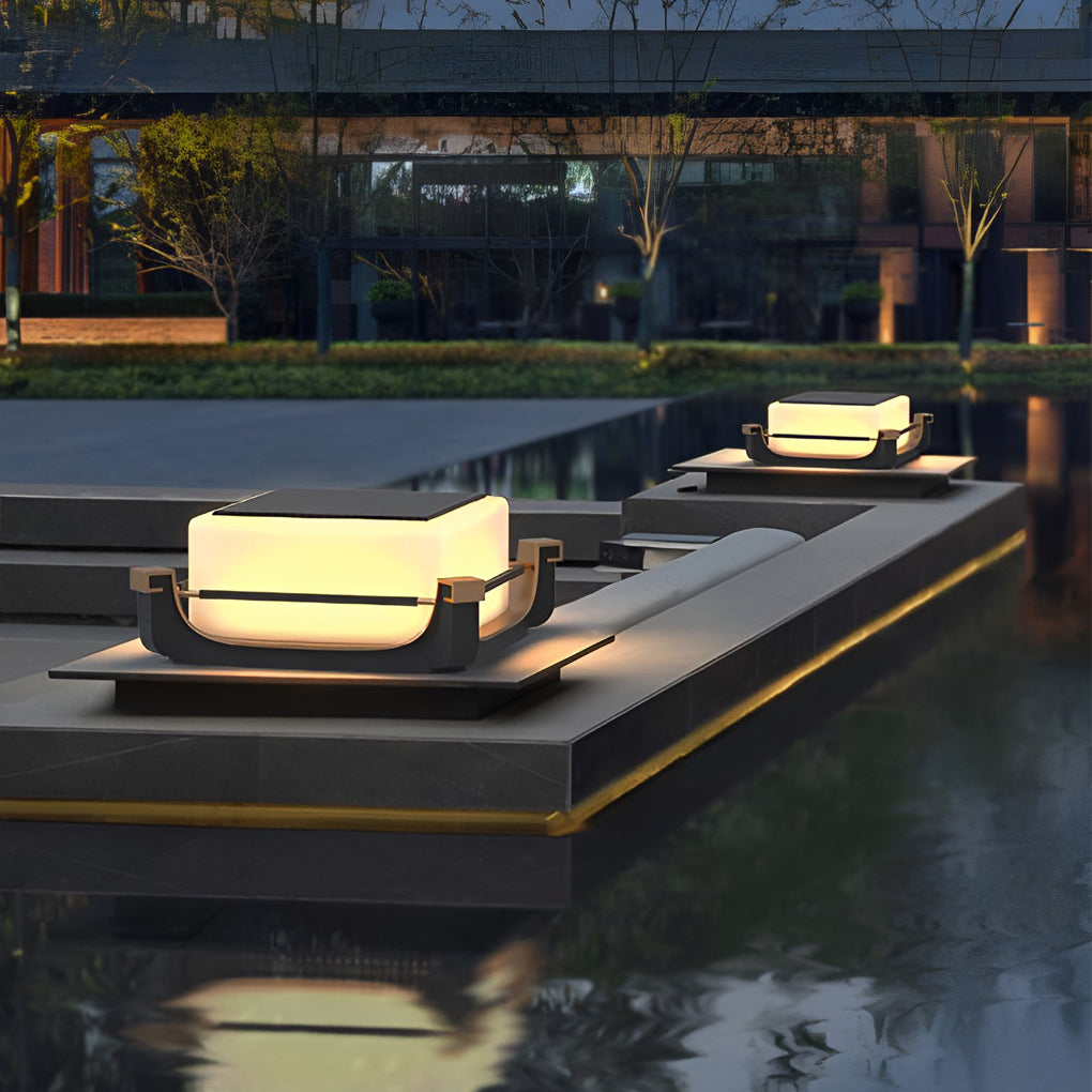 Oliver LED Modern Solar PC Outdoor Fence Post Lights