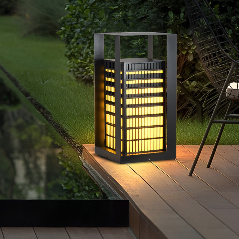 Laughter Unique Industrial Marble Outdoor Pathway Lantern