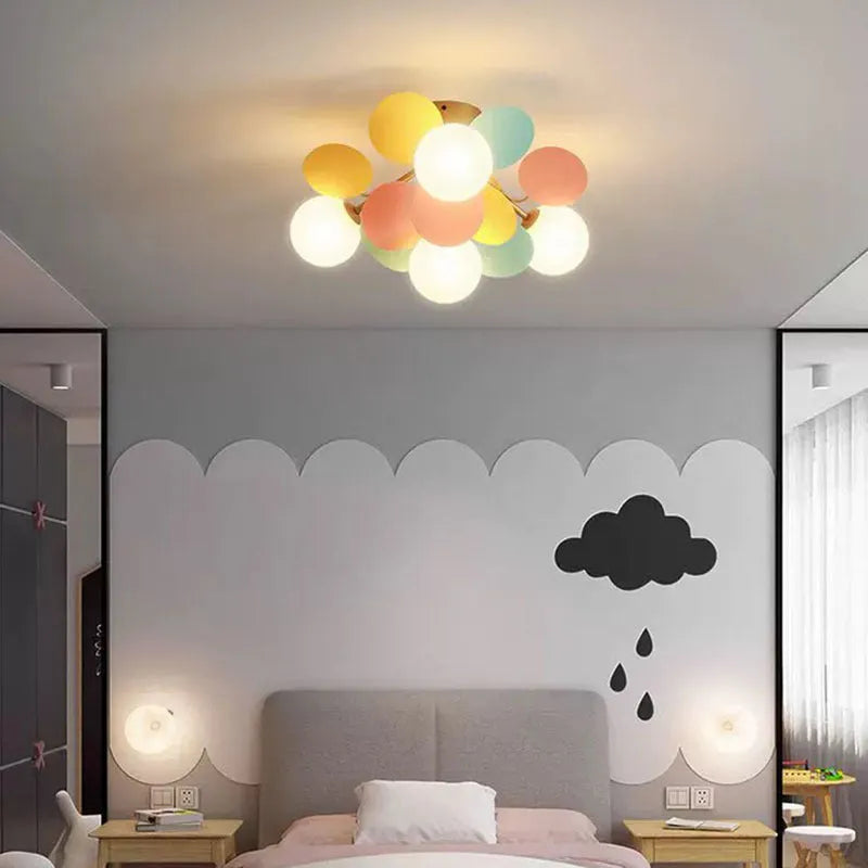 Aria Modern Bubble Cluster Ceiling Light, Colorful - Neutral Decor