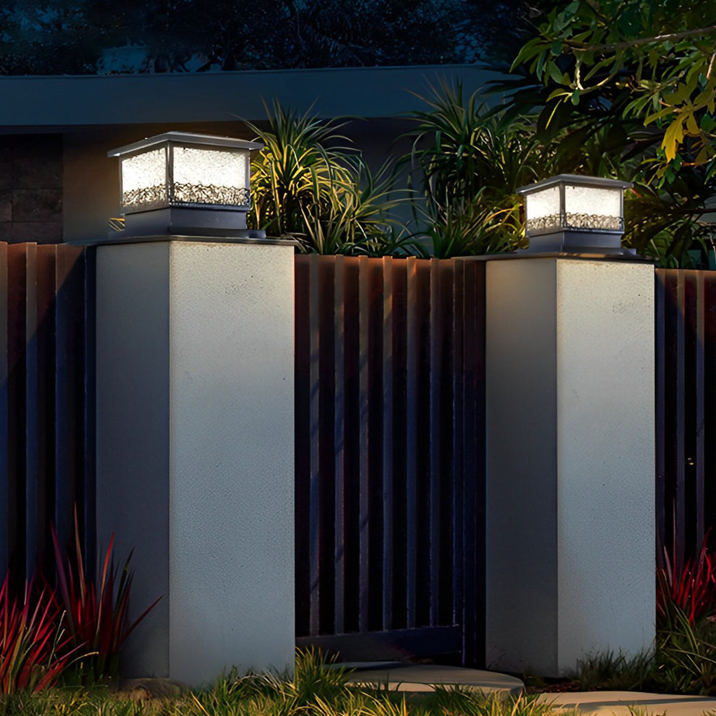 Saia Creative Square LED Modern Outdoor Fence Post Lights