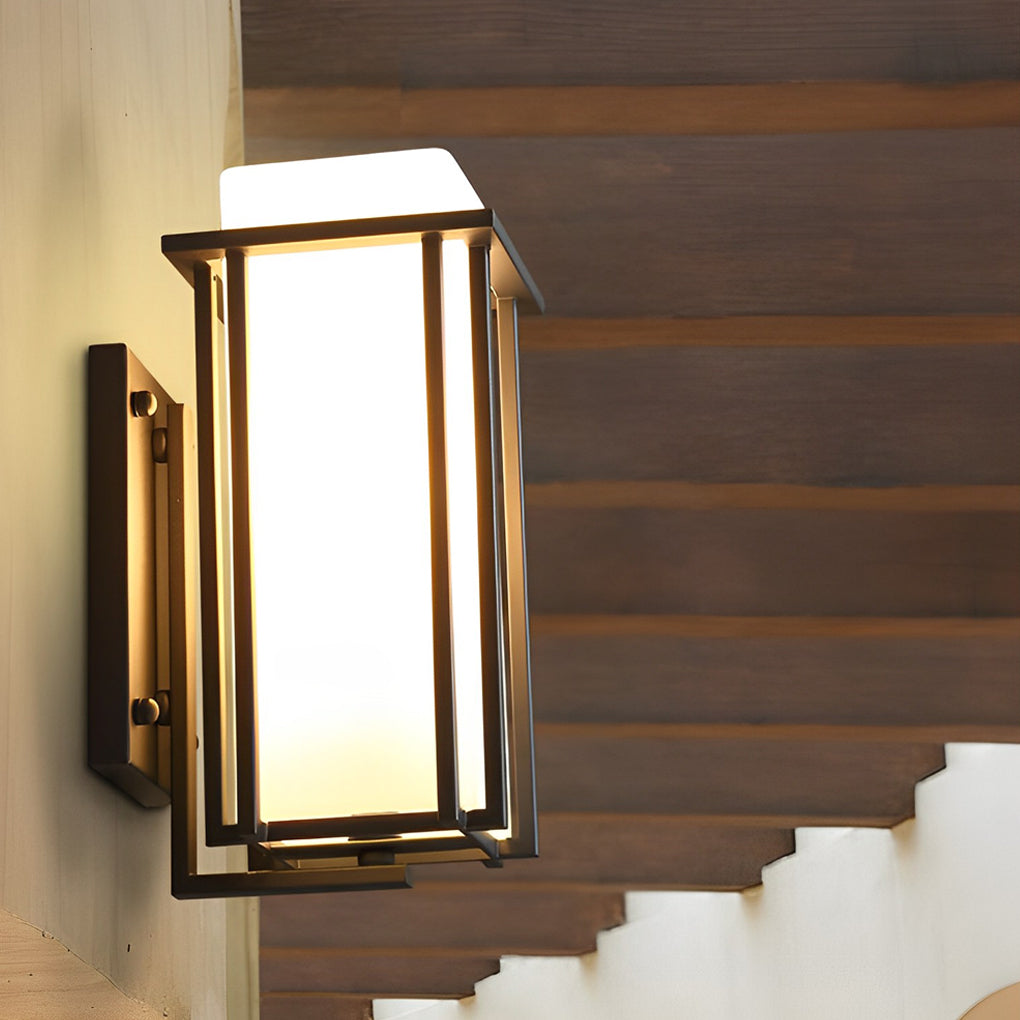 Gazelle Square Unique LED Retro Outdoor Wall Lamp