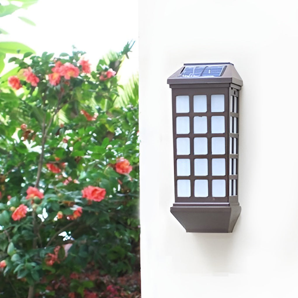 Cub Solar LED Light-controlled Modern ABS Outdoor Wall Lamp