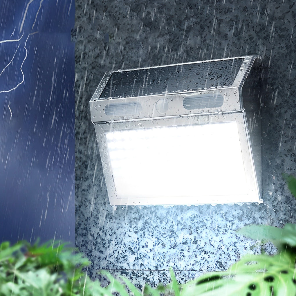 Edelin Rectangular LED Motion Sensor Steel Outdoor Wall Lamp