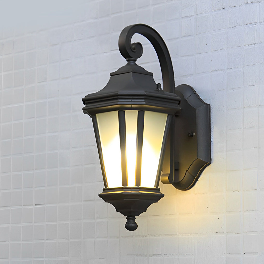 Guinevere Minimalist Frosted European Glass Outdoor Wall Lamp