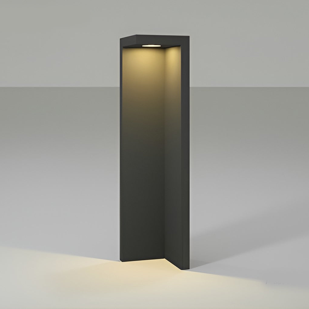 Fredy Rectangular Fixture Modern Glass Outdoor Path Light