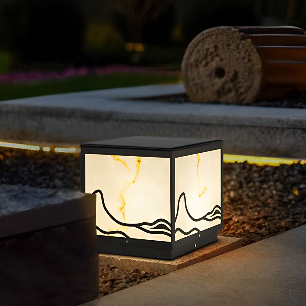 Holly Mountain Scenery Intelligent Post Caps Lights