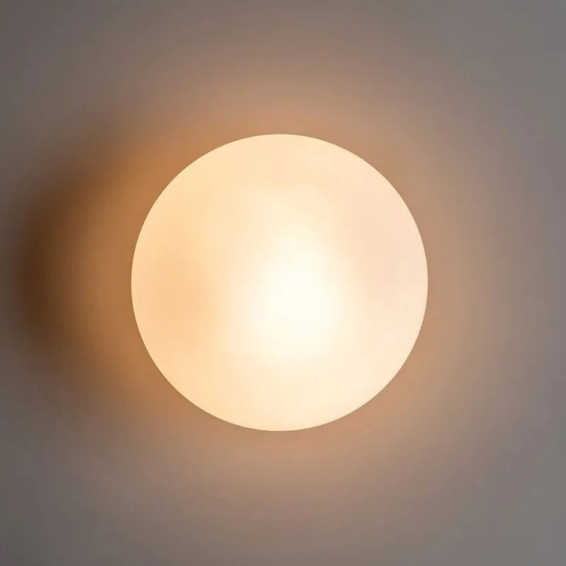Valentina Modern Globe Shape Vanity Metal Glass LED Wall Lamp - Neutral Decor
