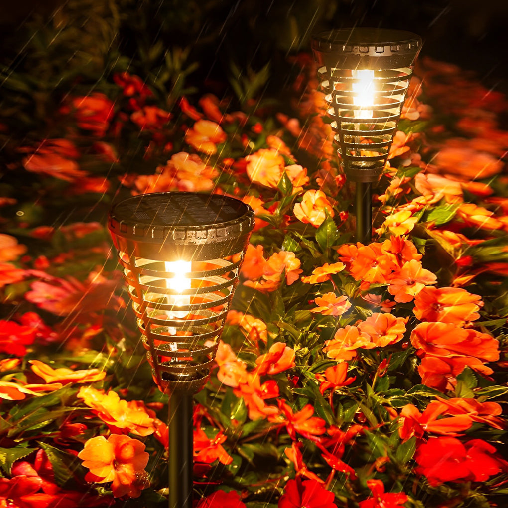 Etel Multi-Ring Cone Solar LED ABS Outdoor Pathway Lights