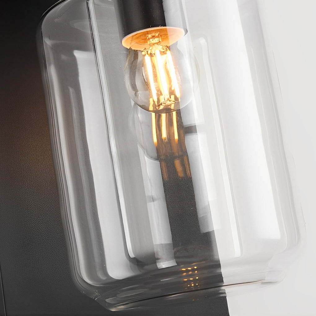 Serenay LED Modern Solar Glass Outdoor Wall Lights
