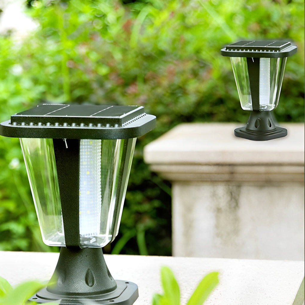 Smll LED Motion Sensor Modern Outdoor Post Caps Lights