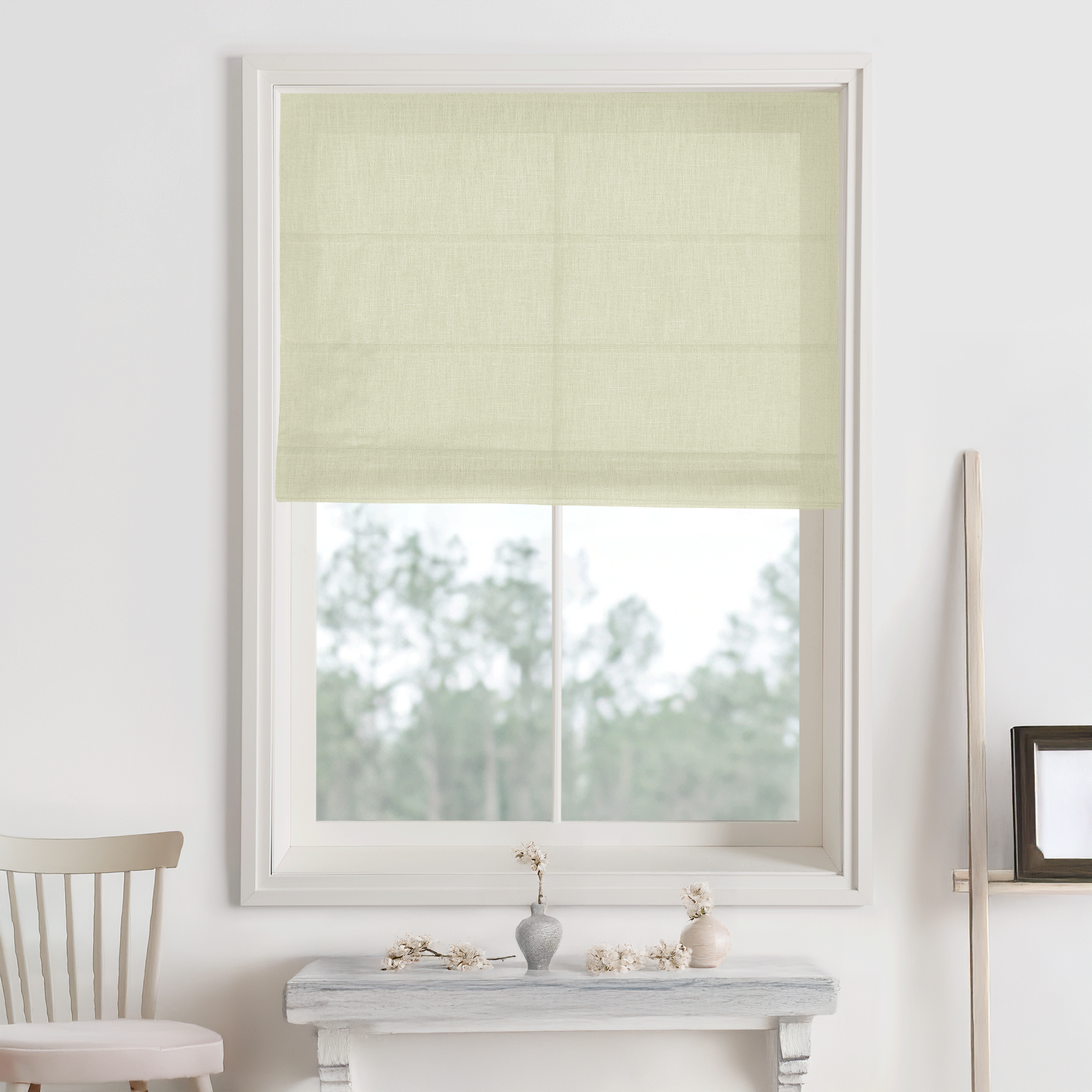 Bella Cotton Roman Shades & Blinds-Neutral Decor