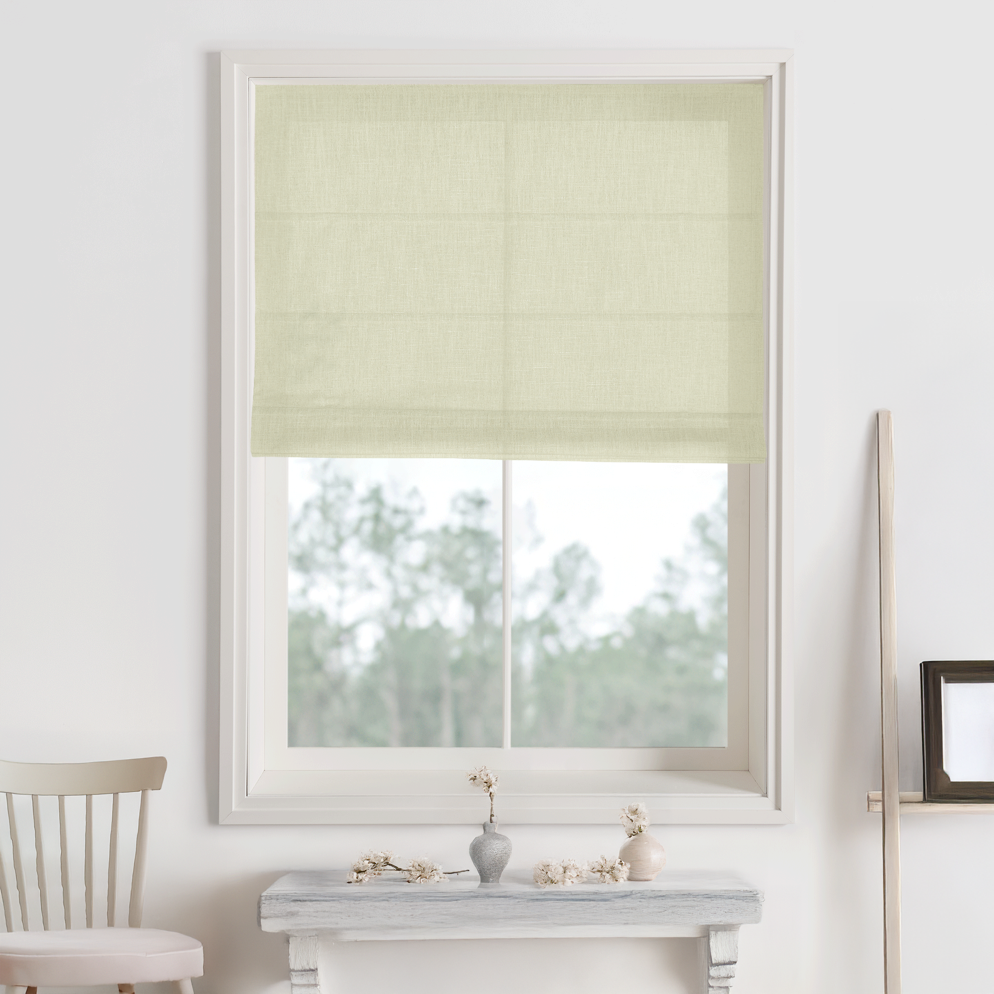 Bella Cotton Roman Shades & Blinds-Neutral Decor