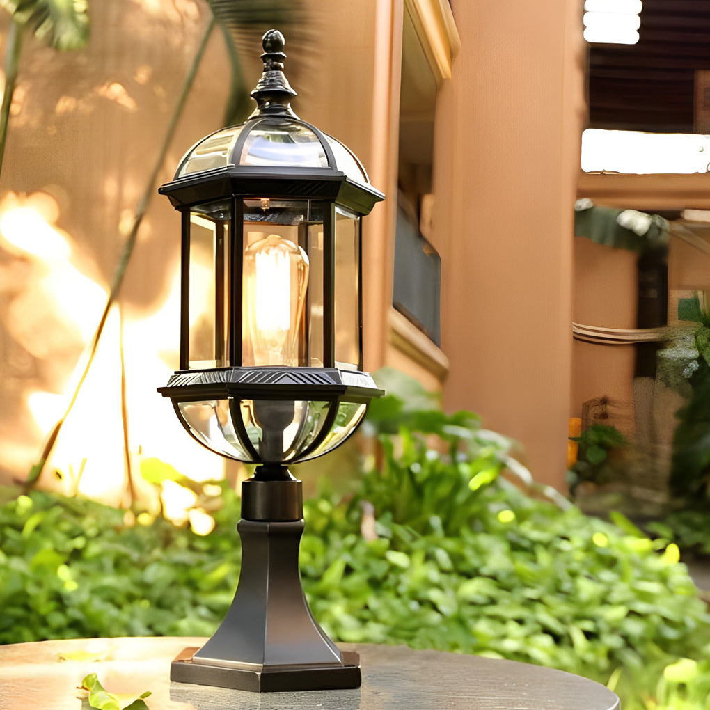 Morgan Elegant Retro Glass Outdoor Post Lights
