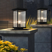 Rhett Retro Matte Modern Fence Glass Outdoor Post Lights