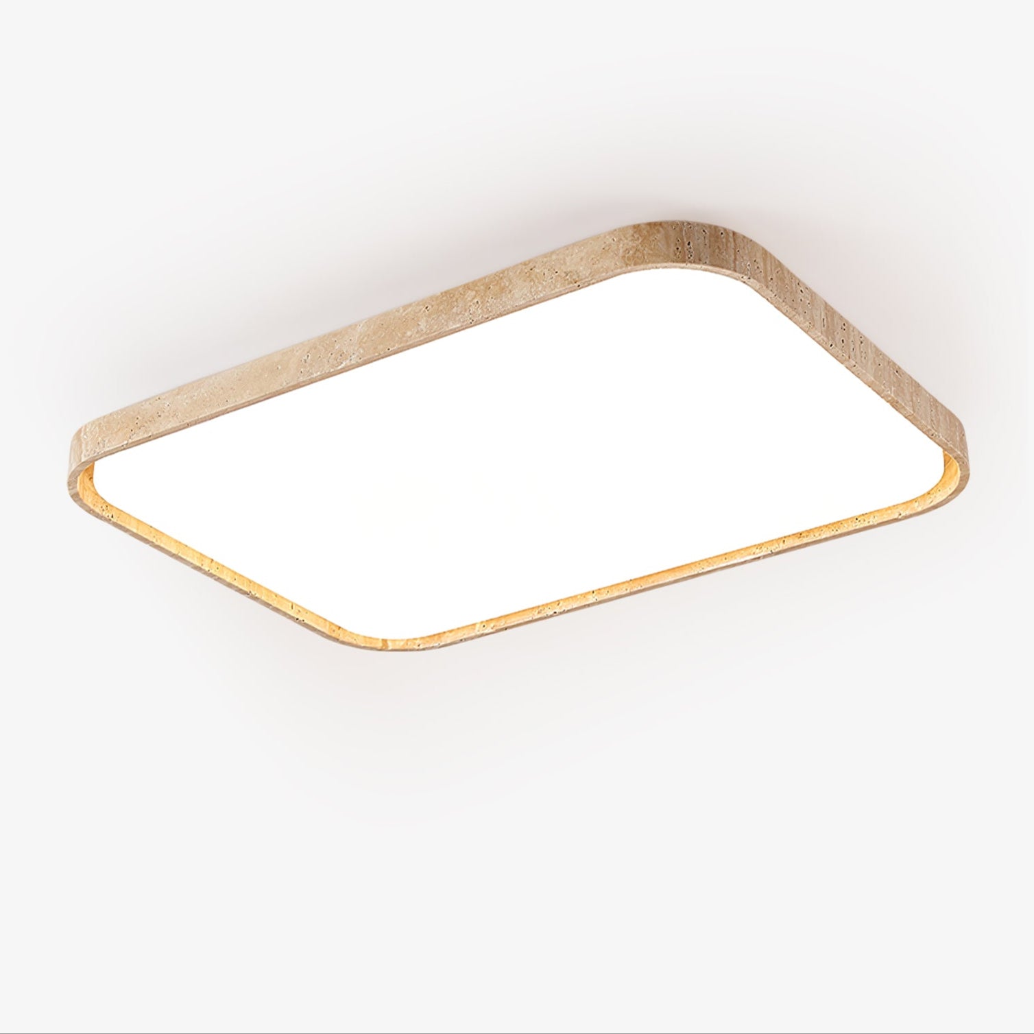 Aisle Travertine Square Ceiling Light-Neutral Decor
