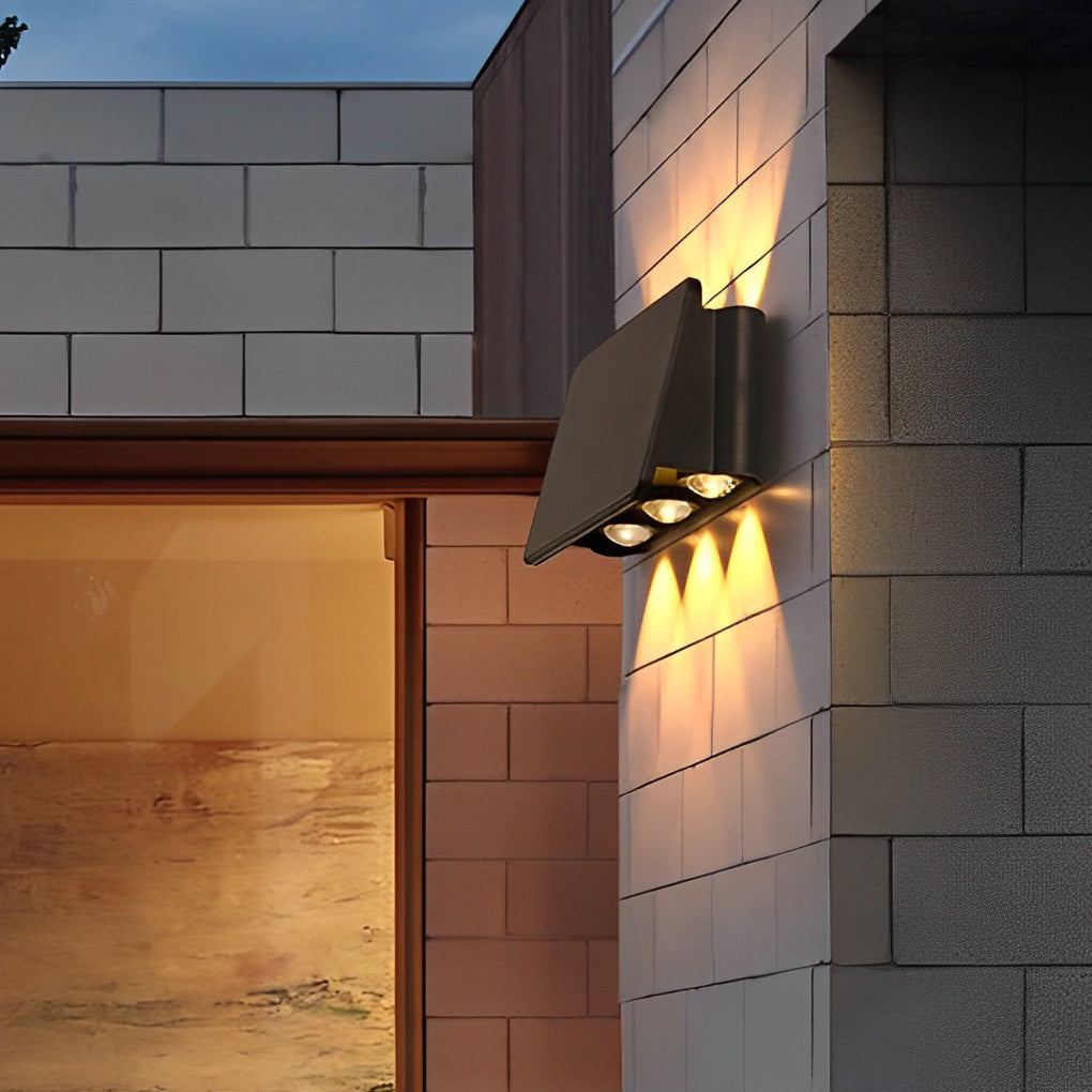 Genevieve Modern Minimalist Solar Outdoor Wall Lamp