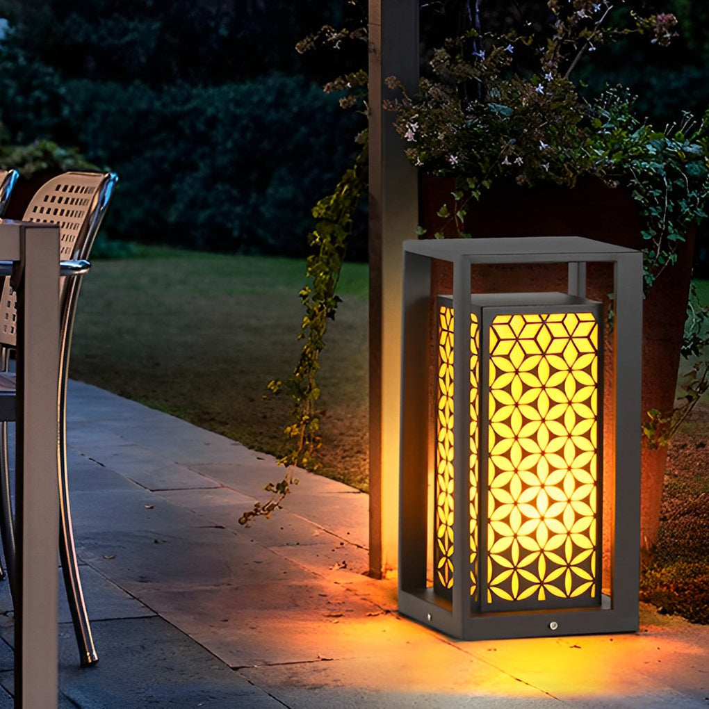 Gala Floral Pattern Unique Modern Pathway Lights