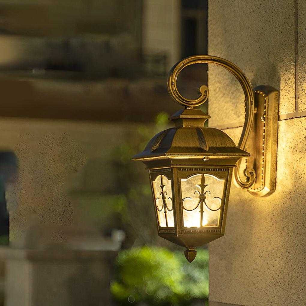 Noine Retro Elegant LED European Glass Outdoor Wall Lights