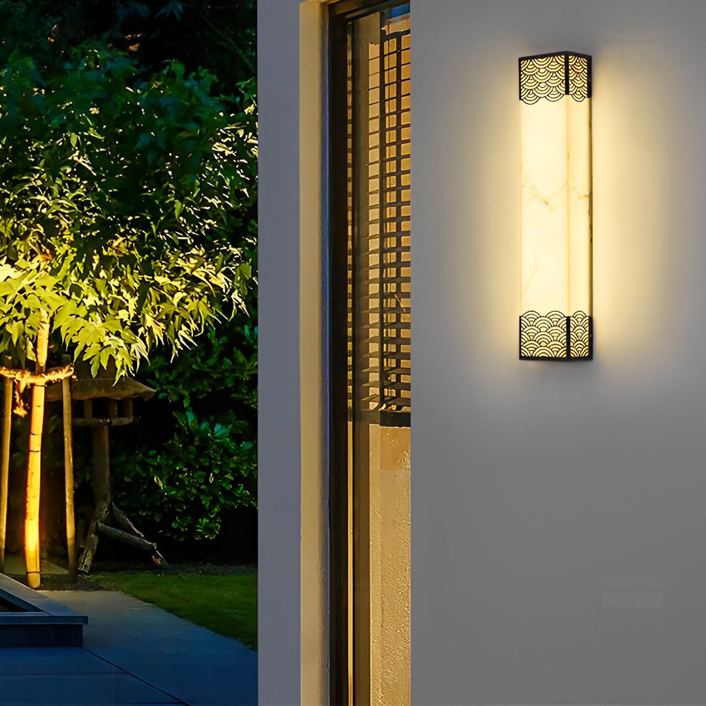 Ursula Rectangular LED Vintage Resin Outdoor Wall Lights
