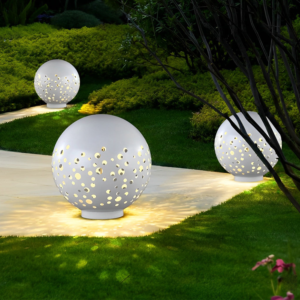 Nighti Round Hollow Modern Outdoor Lawn Lamp