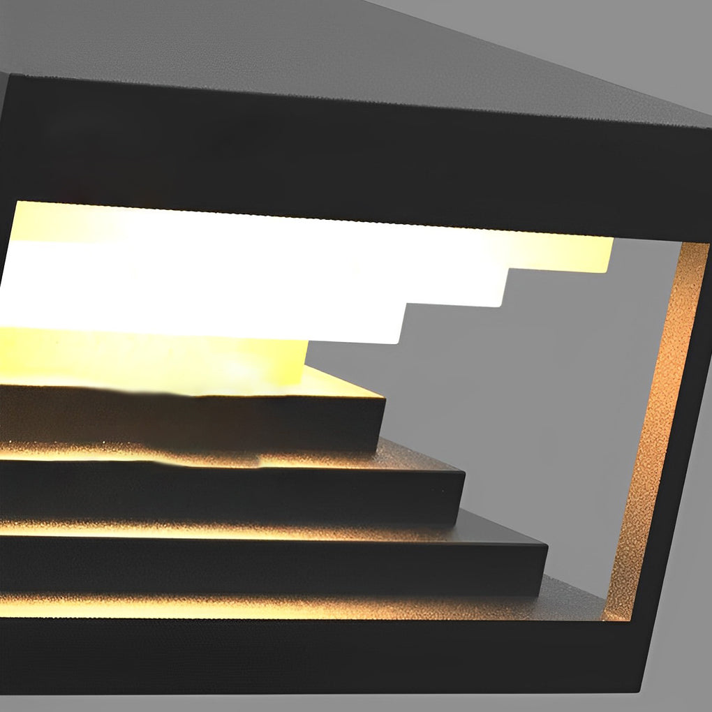 Wane Square Creative LED Steel Outdoor Post Caps Lights