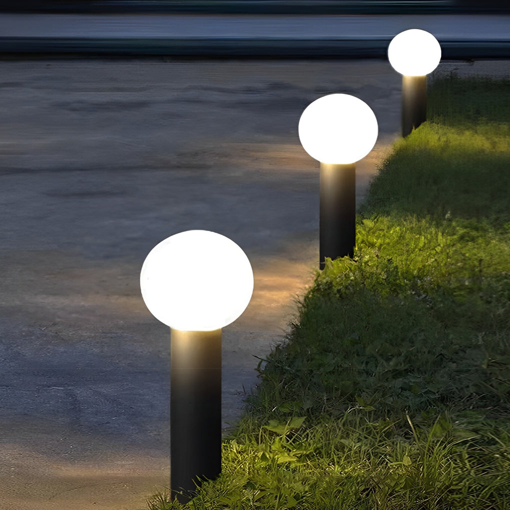 Miclle Elegant Round Ball LED Steel Outdoor Pathway Light