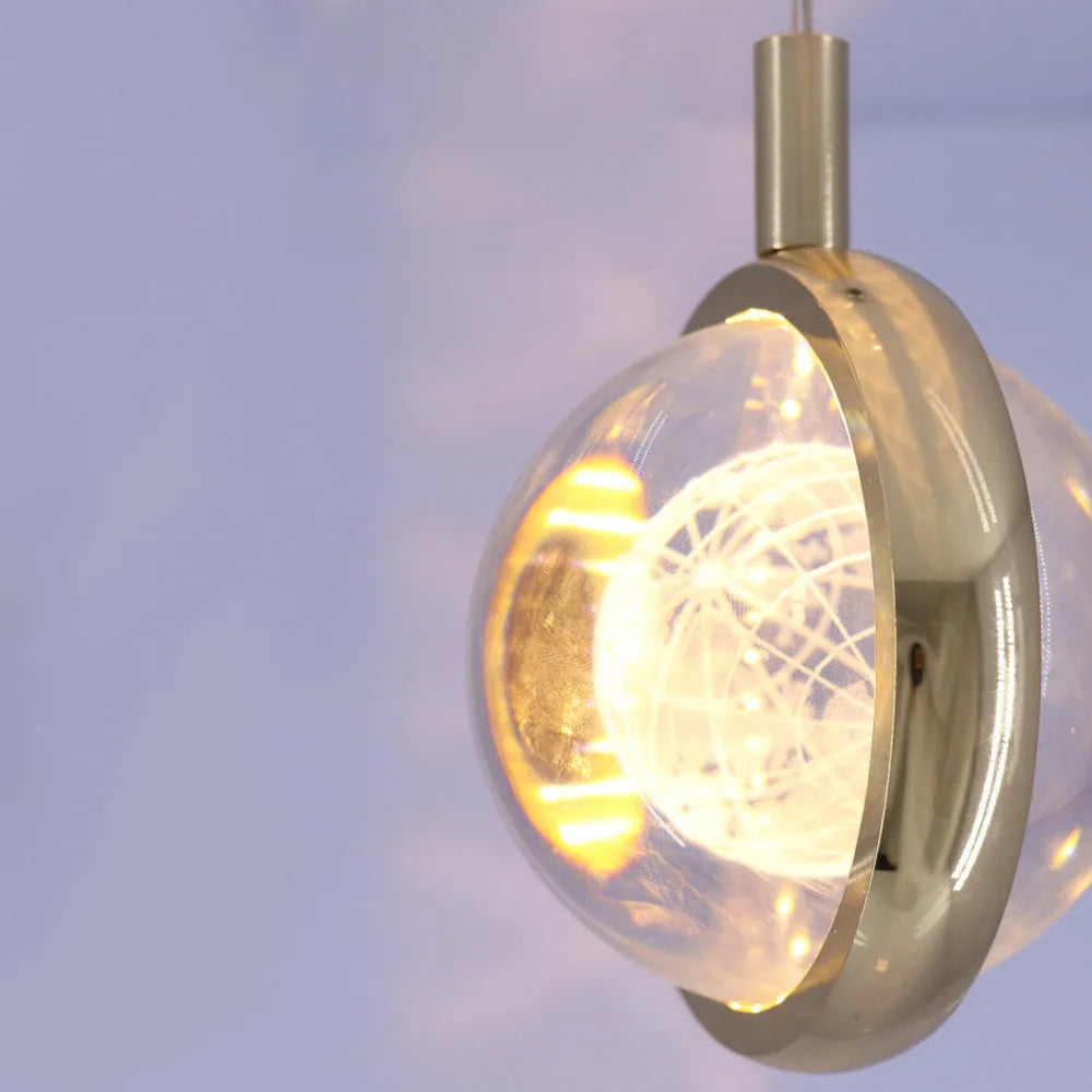 Kristy Morden Spherical Metal Pendant Light, Gold - Neutral Decor