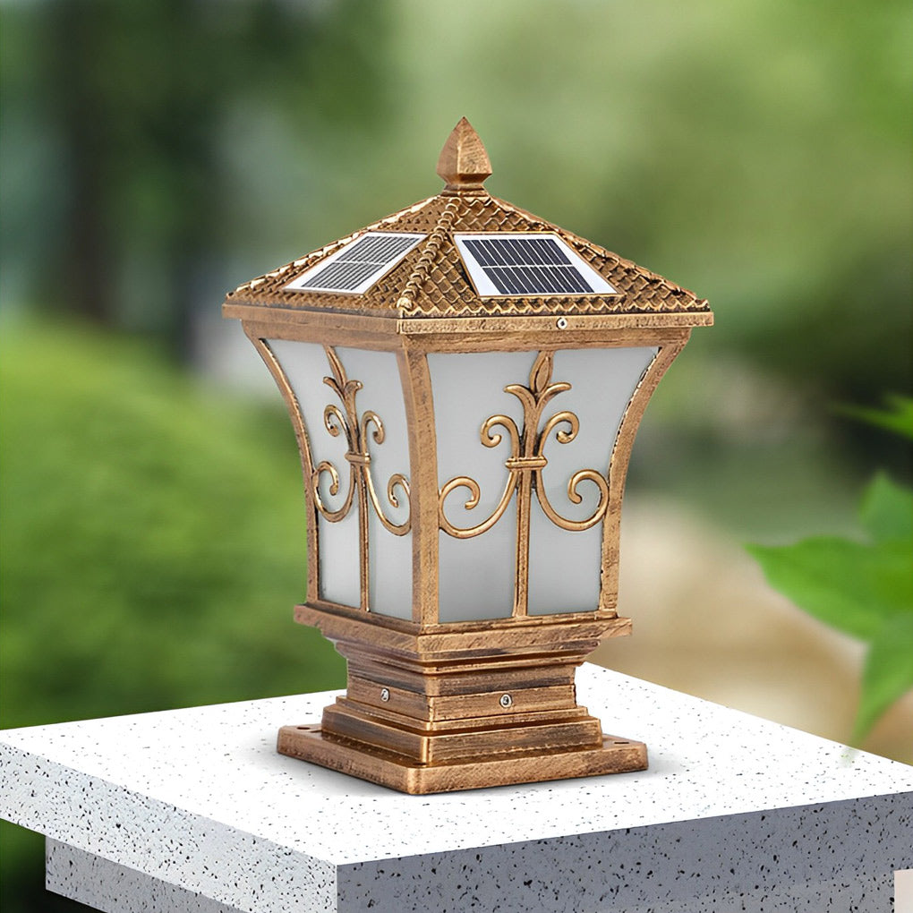 Leon Vintage Automatic Outdoor Fence Post Lights