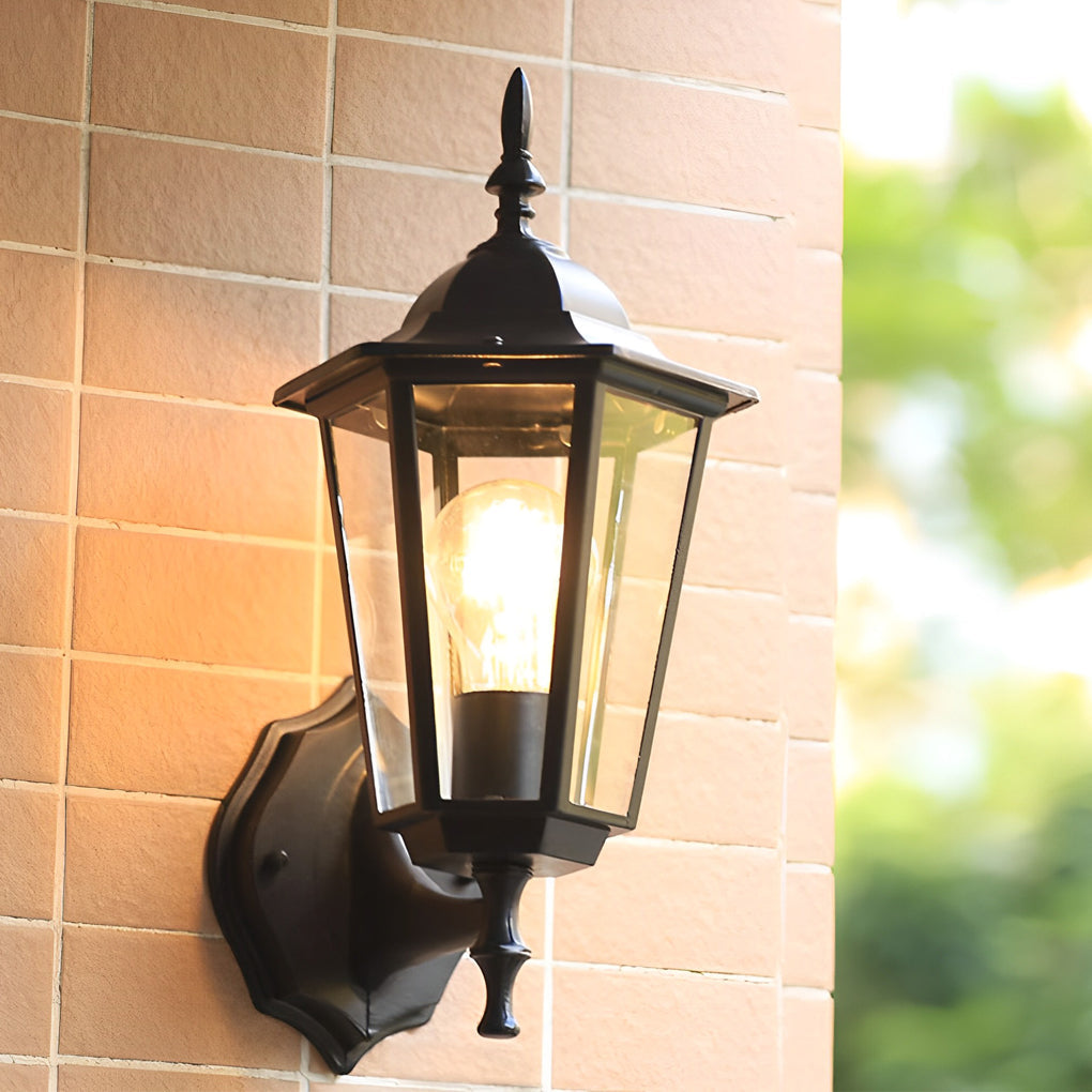 Norris Retro Hexagonal Outdoor Lights Wall Lamp