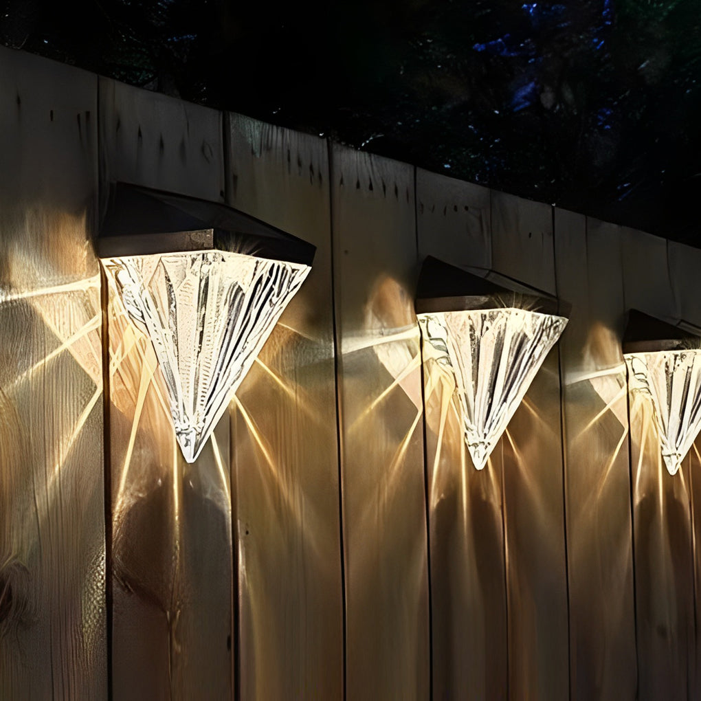 Iaac Geometric LED Solar ABS Outdoor Wall Lights