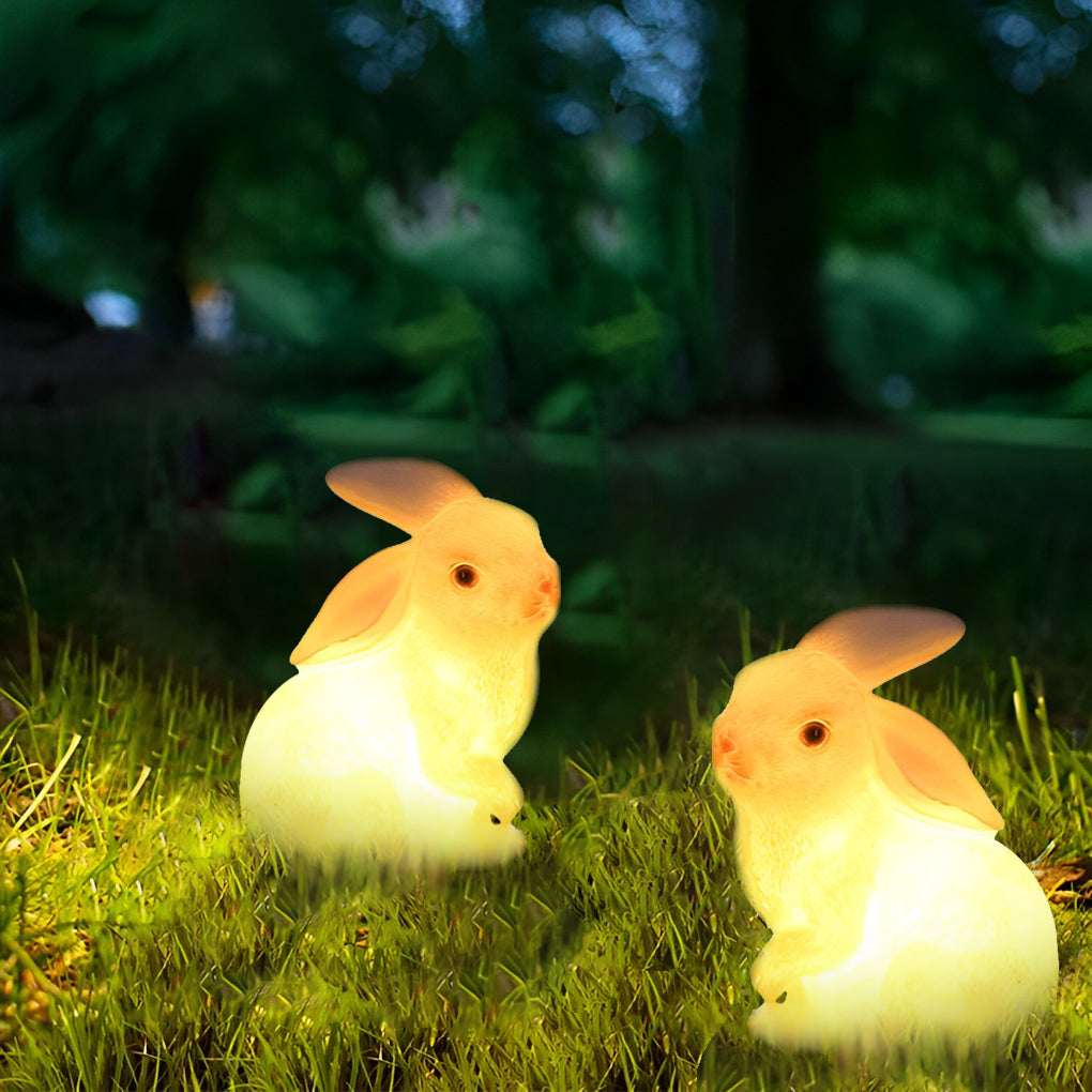 Lowell Rabbit Modern Resin Fiberglass Outdoor Lights