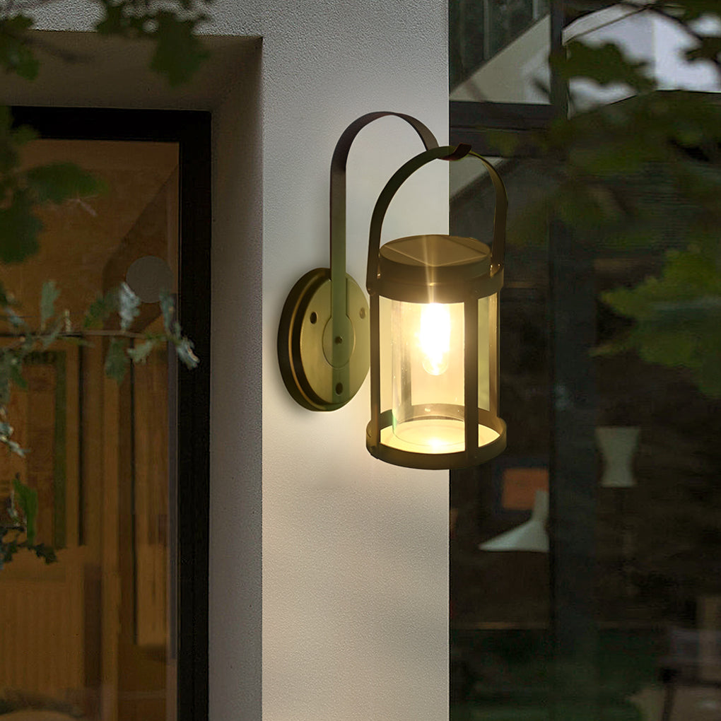 Edaa Portable Lantern Shaped Modern ABS Outdoor Wall Sconce