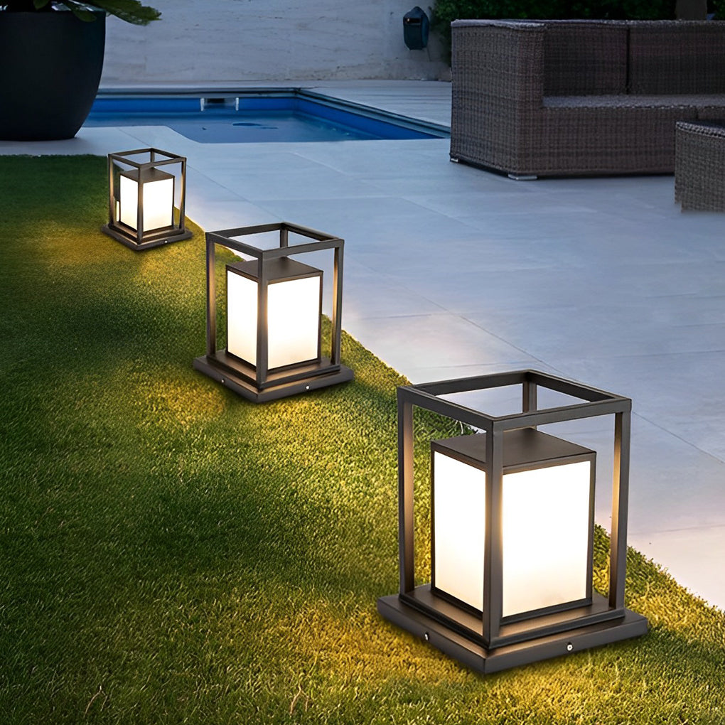 Belinda LED Modern Outdoor Fence Post Pillar Lamp