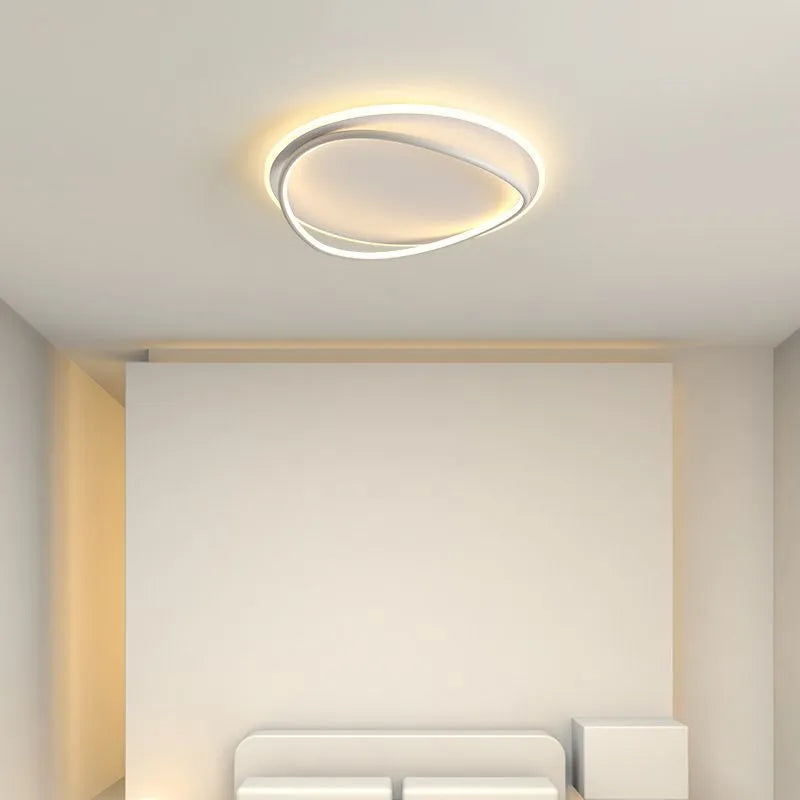 Arisha Minimalist Ring Modernom Flush Mount Ceiling Light - Neutral Decor