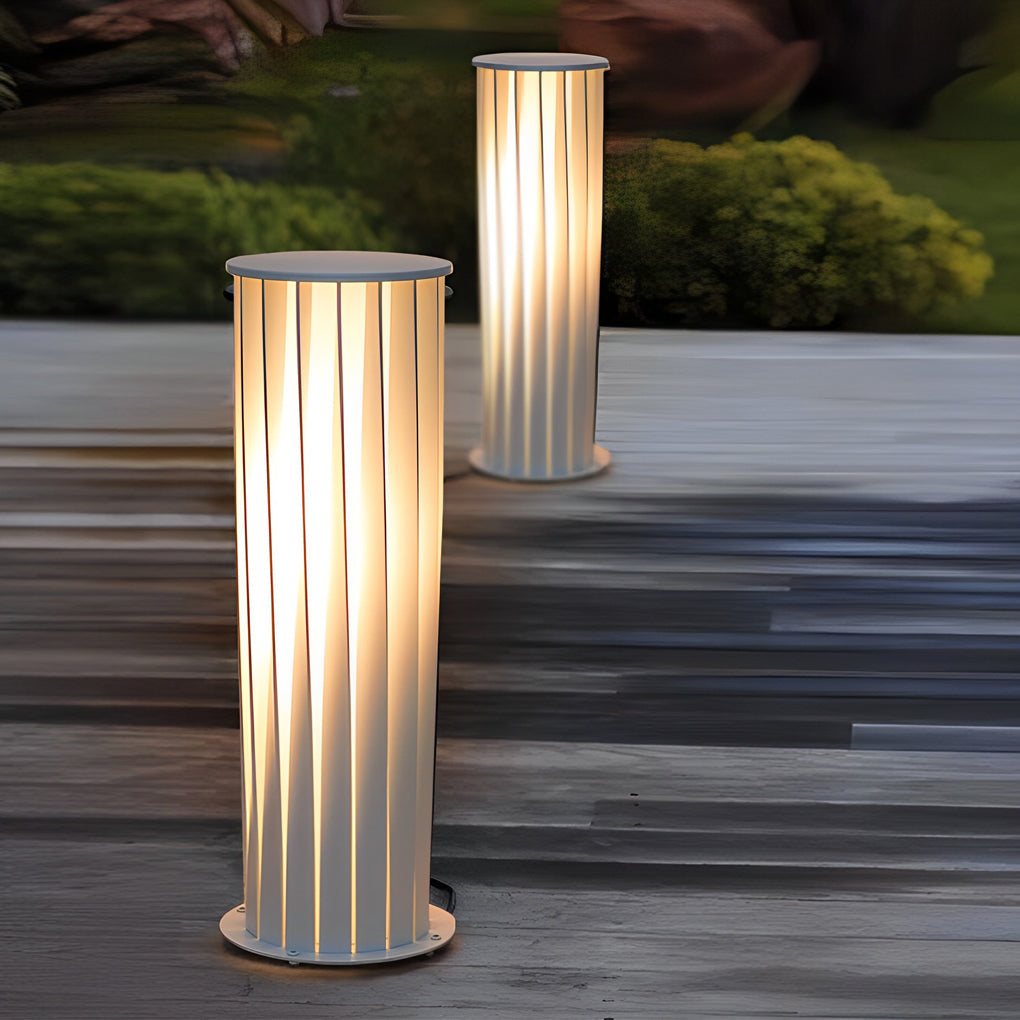 Noble Twisted Modern Solar Outdoor Lawn Lights