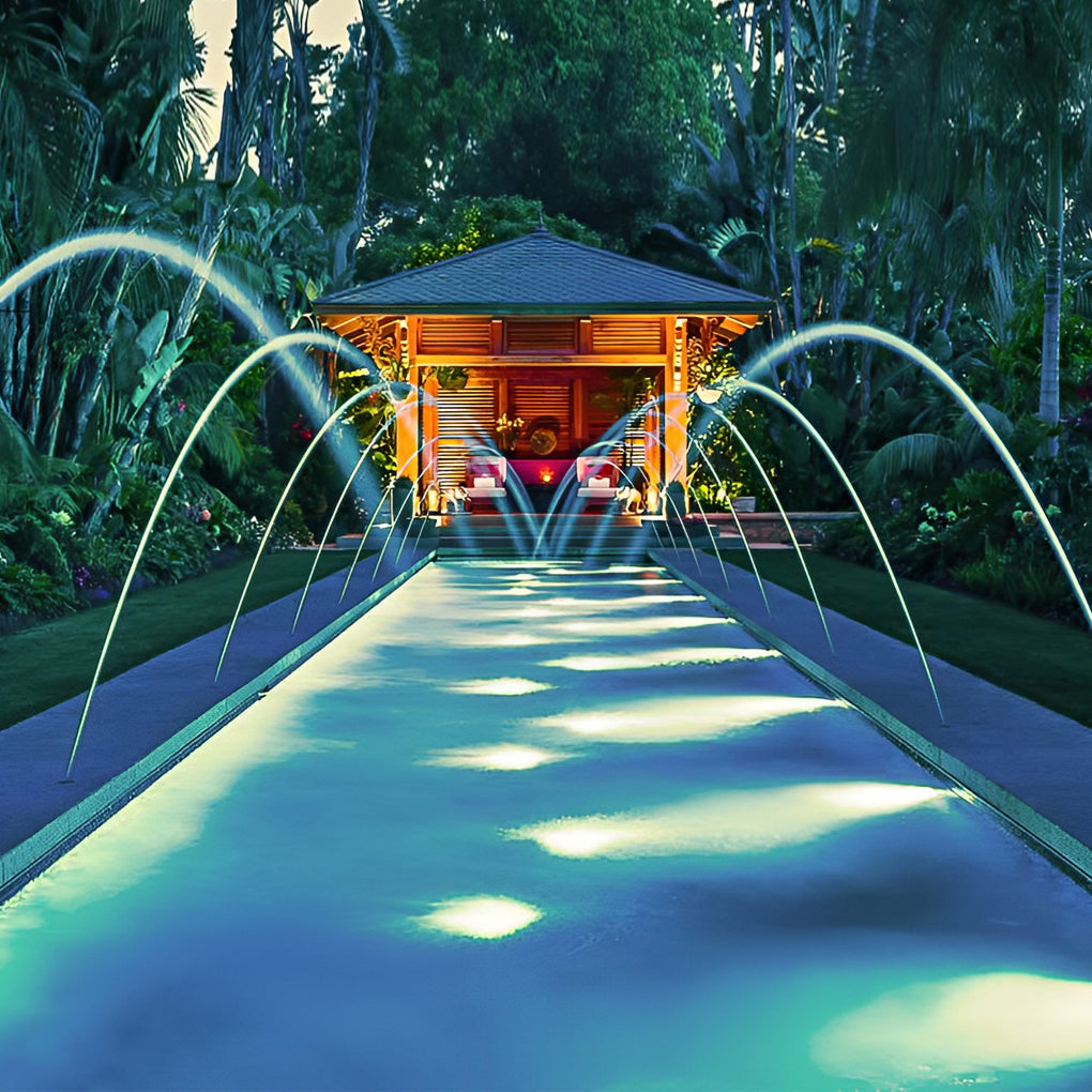 Fan Modern LED Underwater Pool Steel Outdoor Spot Light