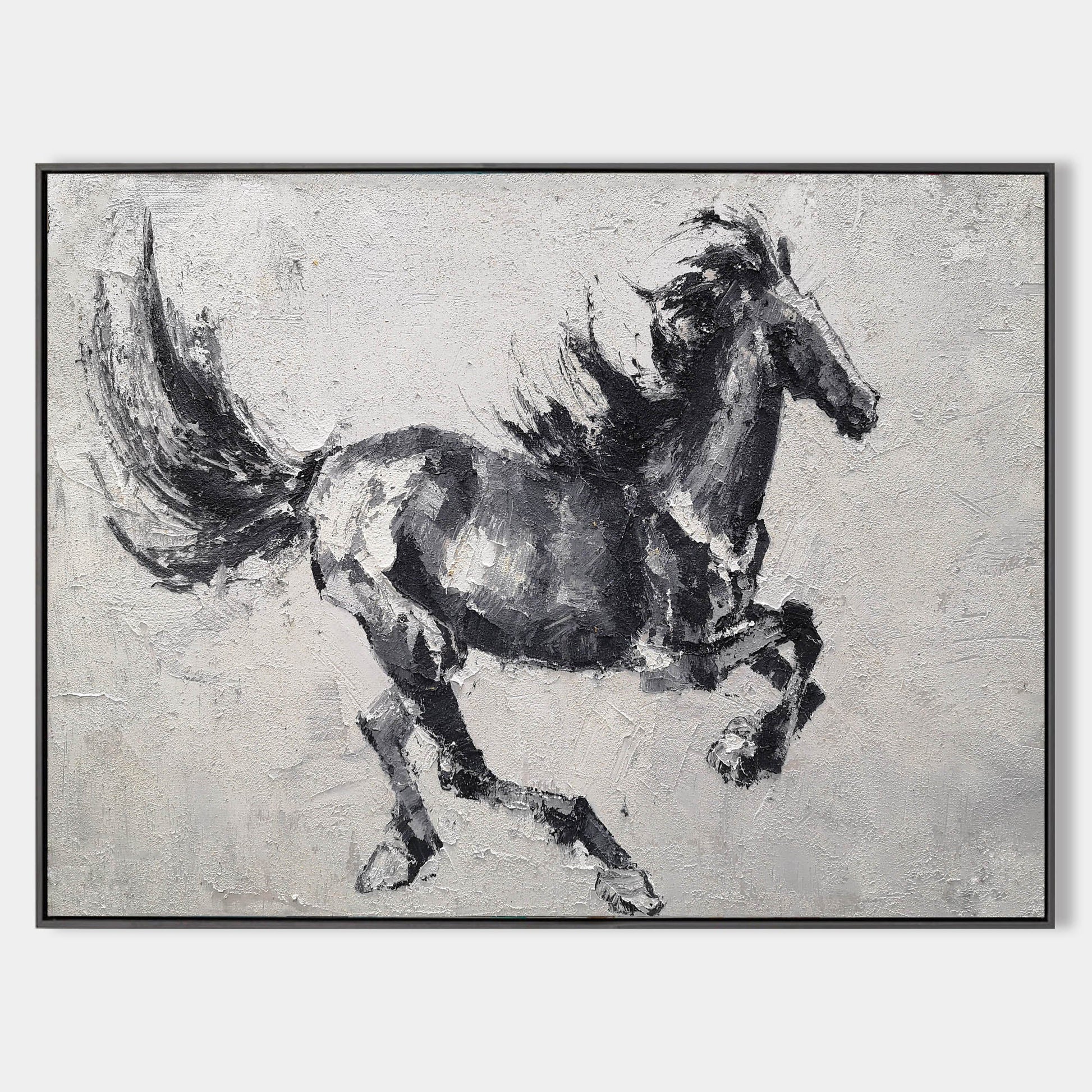 Black Abstract Horse Art ANH23 - Neutralighting
