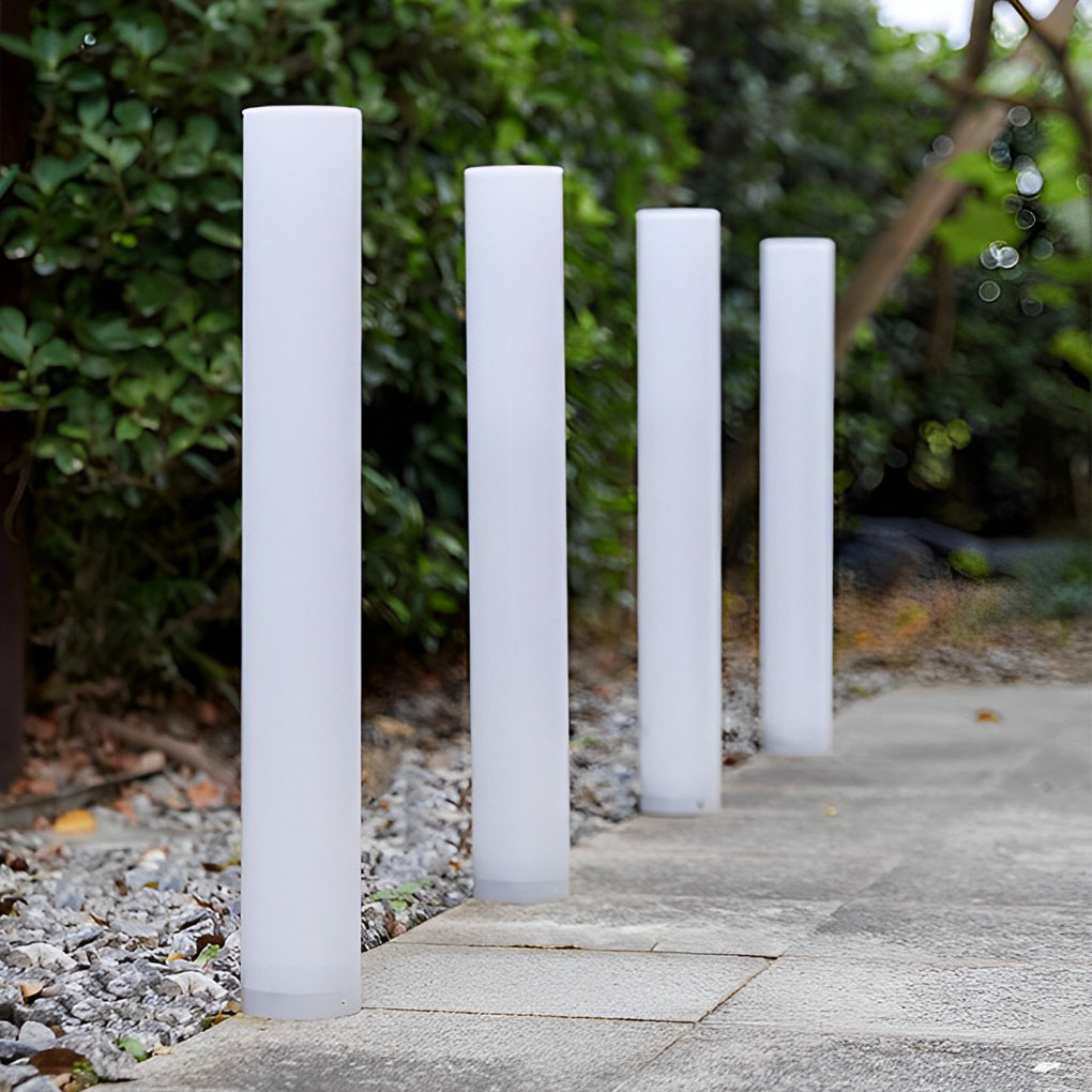 Hana Long Cylindrical Modern ABS Outdoor Lawn Post Lights