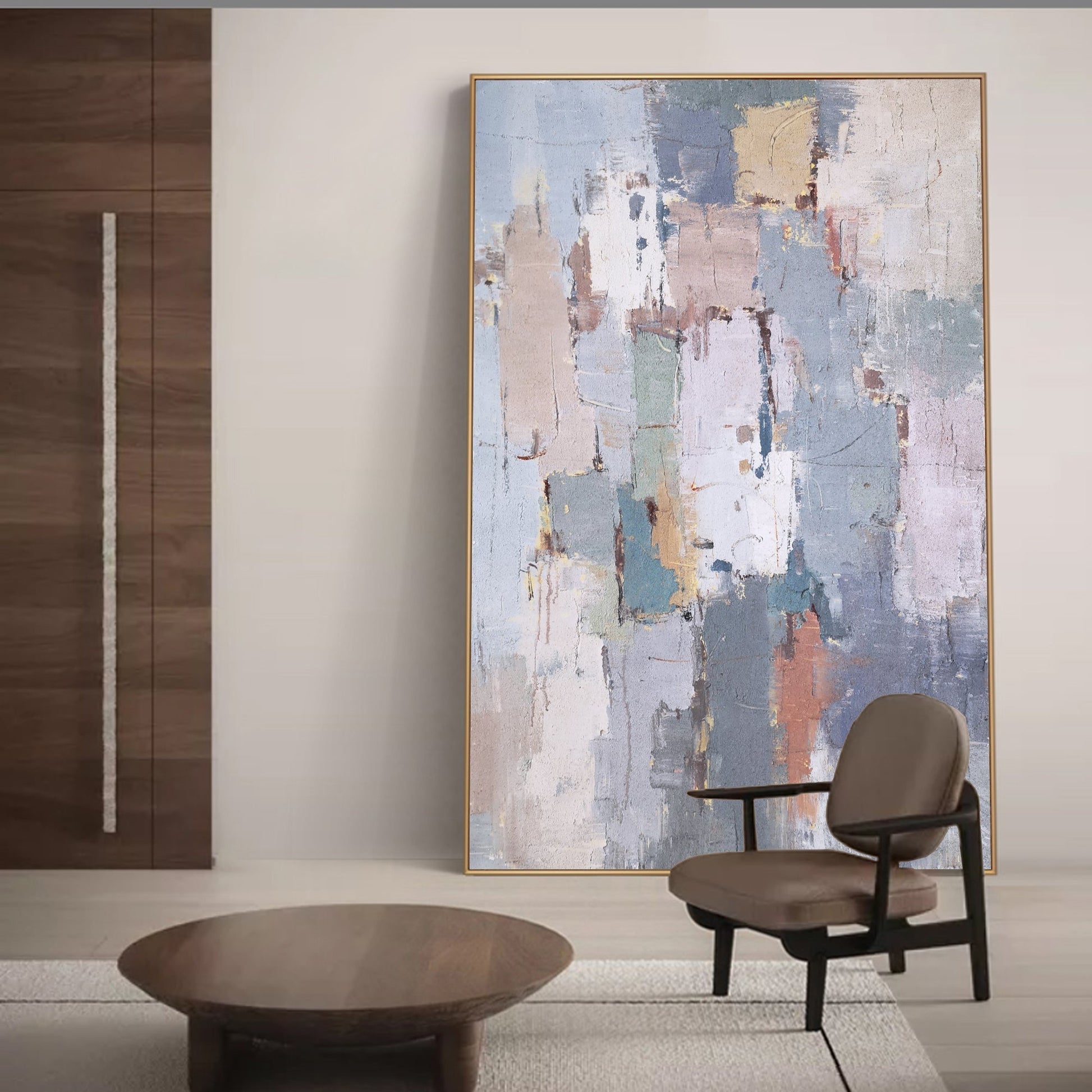large Abstract Geometric Art ABAV57 - Neutralighting