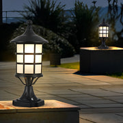 Stacy Round Cage LED Modern Outdoor Fence Post Lights