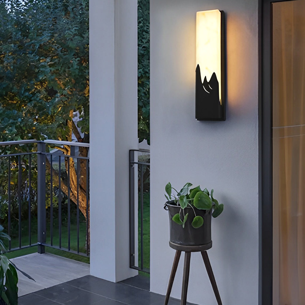 Madnn Creative Scenery LED Retro Marble Outdoor Sconces Light
