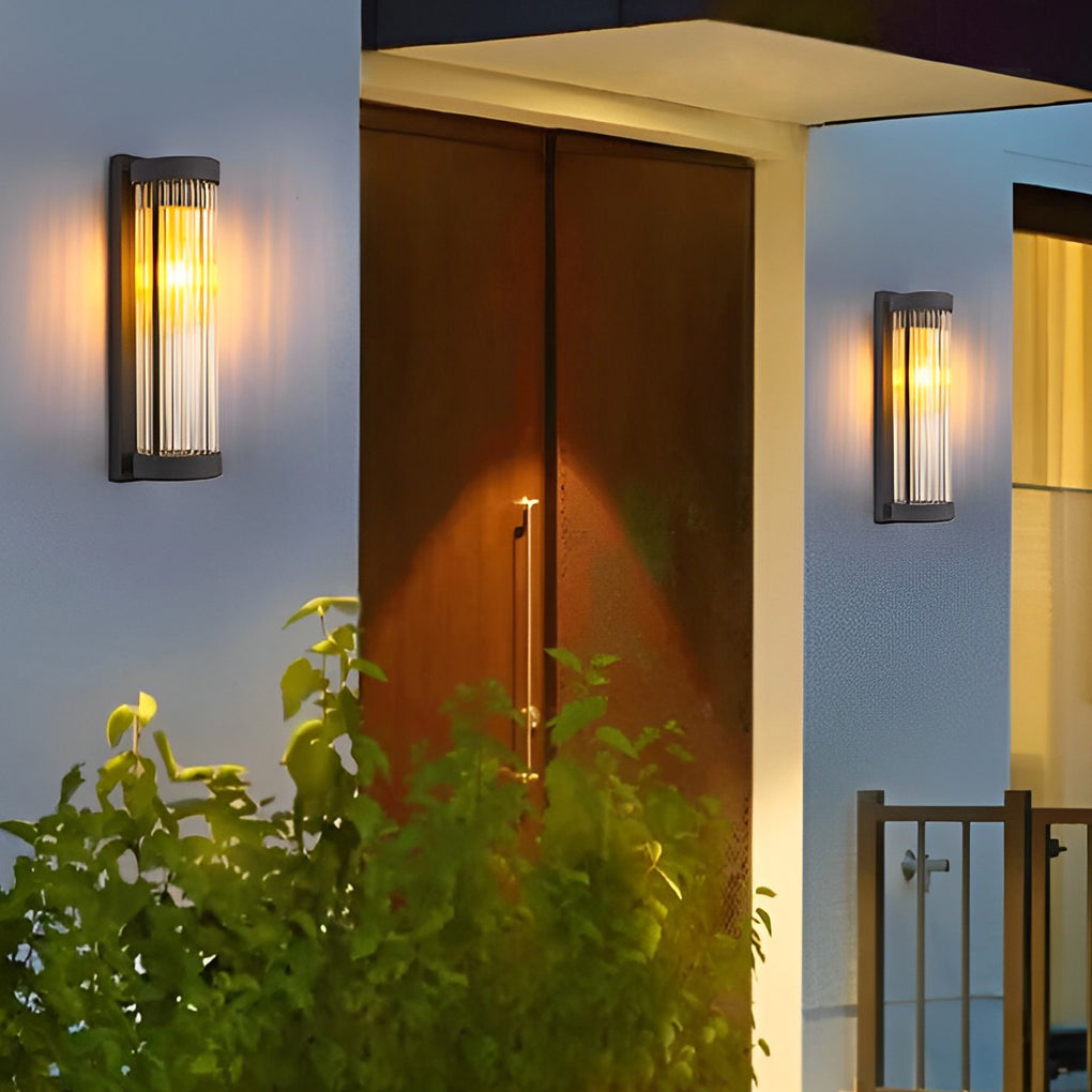 Denise Creative  LED Modern Solar Glass Outdoor Wall Lights