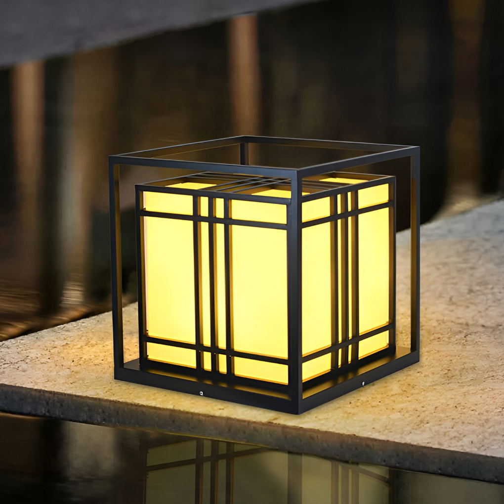 Sherman Retro LED Modern Marble Outdoor Post Caps Lights
