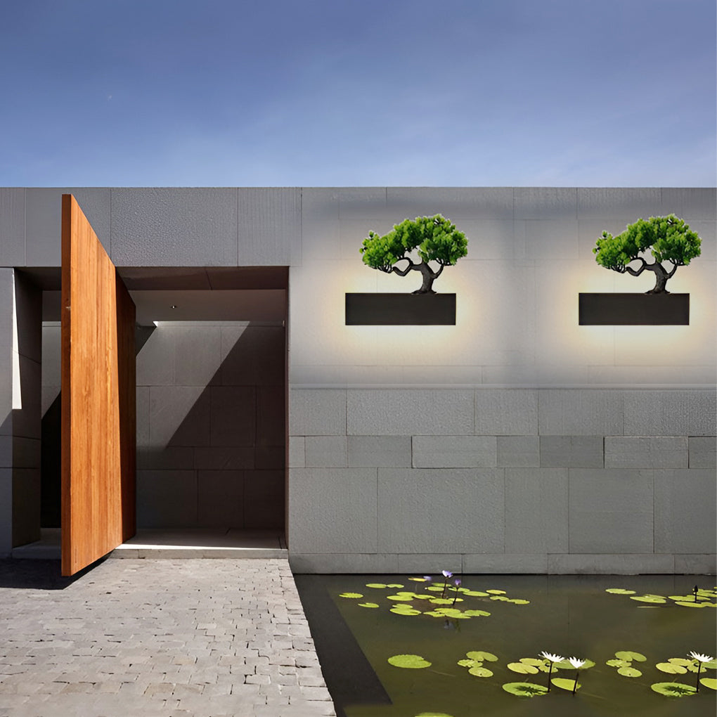 Ivory Landscape Modern Steel Outdoor Sconces Wall Lights