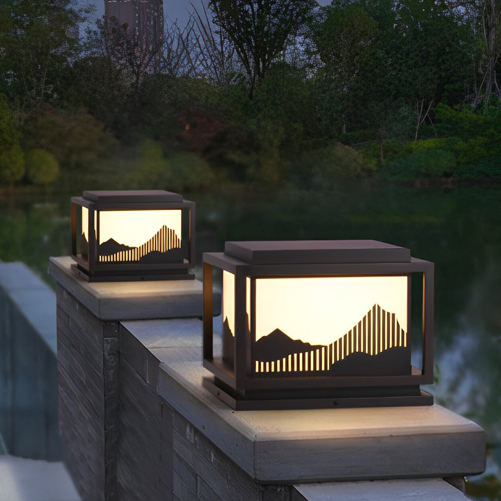 Archer Scenery Traditional Outdoor Post Caps Lights