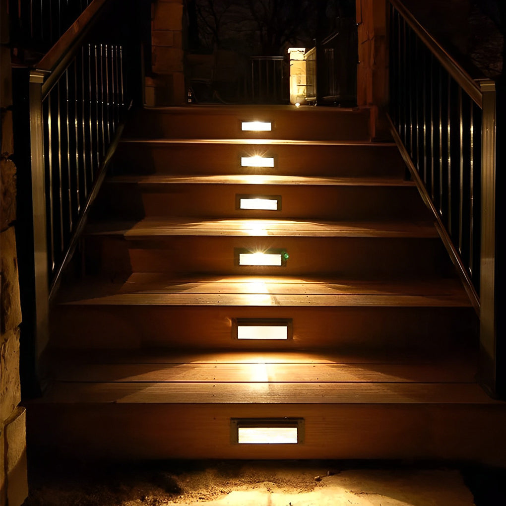 Quine Rectangular Grilles  Wall Plastic Outdoor Reccessed Lights