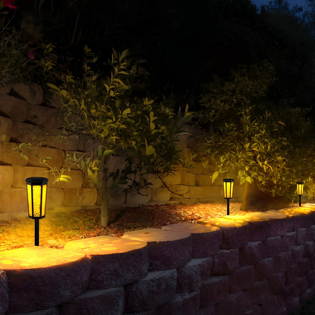 Iagin Hexagon Hollow Landscape ABS Outdoor Light