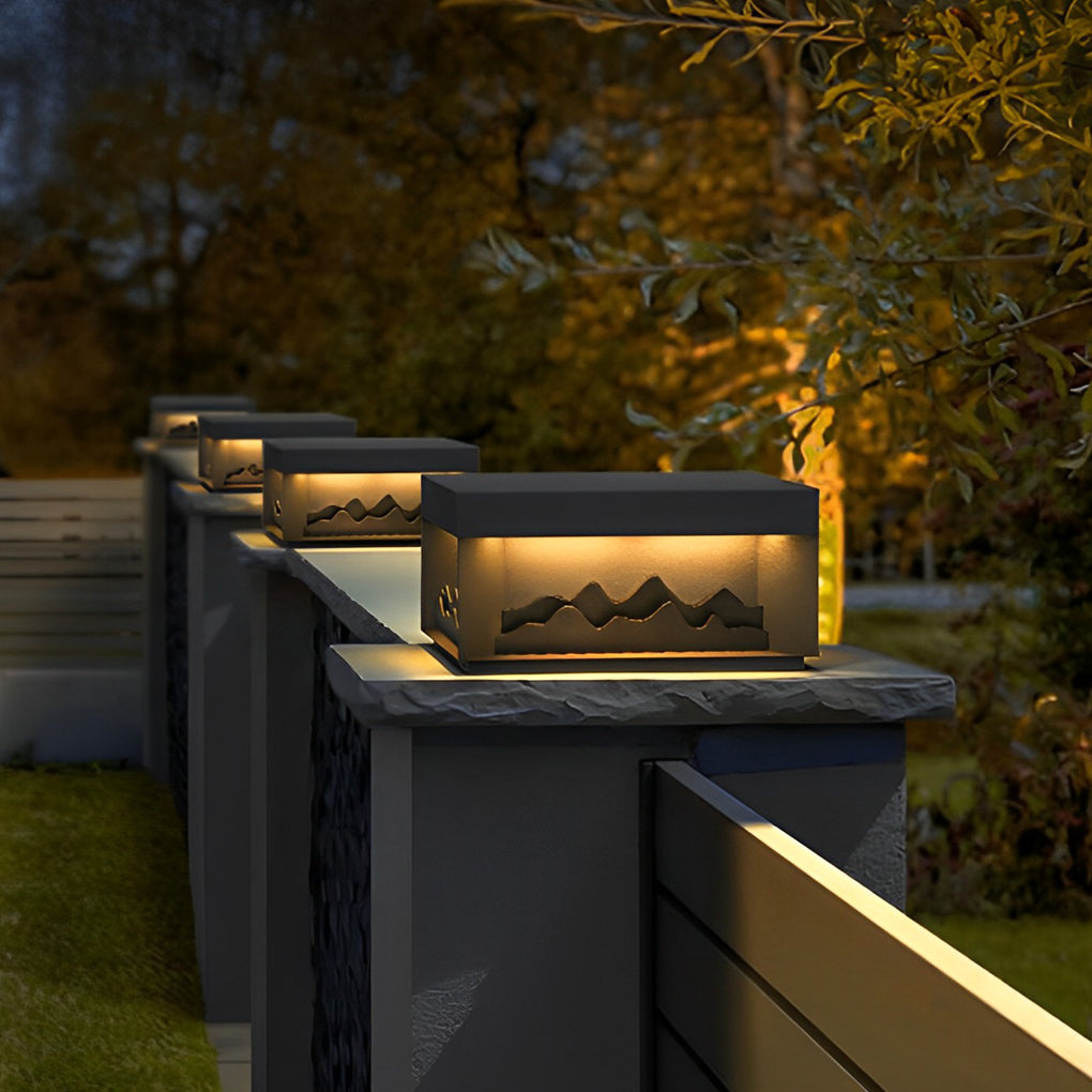 Niole Scenery LED Modern Steel Outdoor Fence Post Lights
